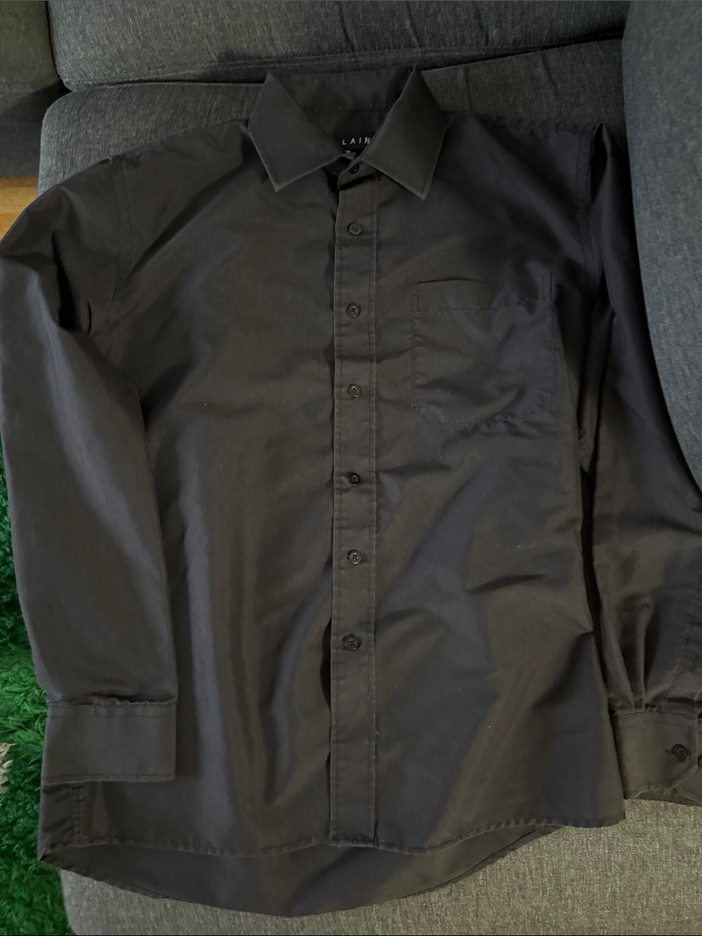 Alain Black Men's Button-Up Dress Shirt